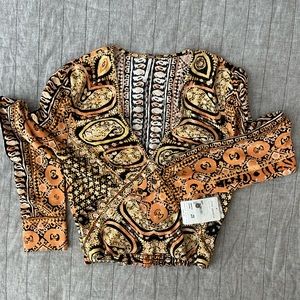 NWT FREE PEOPLE boho crop top